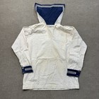Vintage Navy Jumper Men M White Top Dress Sailor Cotton Uniform Cracker Jack