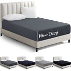 Full Fitted Sheet 16    Extra Deep Pocket Elastic Bed Sheets Twin Full King Queen