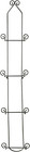 Vertical Wall Plate Rack  Black Display  4 Tiers  - Lightweight   Durable - C   