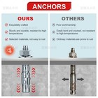 1 2 X 3-3 4 Inch Wedge Anchors  6 Pcs Concrete Screw And Anchor Kit 