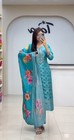 Blue Salwar Kameez Readymade Indian Designer Kurta Palazzo Designer Dupatta Suit