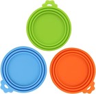 3 Pack Pet Food Can Covers Universal Can Lids Safe silicone Dog cat Food Can    