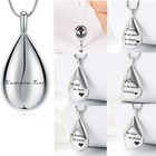 Urn Pendant Necklace Teardrop Cremation Jewelry For Ashes Memorial Keepsake Gift