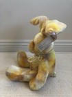 Plush Multi-colored Pastel Yellow Bunny 21  Made By Russ W bendable Ears New  