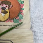 Vintage 1999 Small World Two Of A Kind Animals  2709 Wooden Peg Puzzle Farm Note