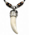 Alligator Tooth Leather Necklace Real Gator Voodoo Magic Power Bayou Gt34 F s