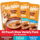 Hartz Delectables Stew Lickable Wet Cat Treats Variety Pack  30 Count