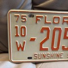 1975 Florida License Plate Nice 