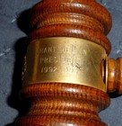 Lions Club 1992- 1993 Gavel Wood Wooden 10   Solid Oak