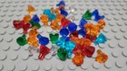 Treasure Accessories - Minifigure Treasure Chest  Gems  Rocks And Gold Bars