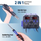 Wep Digital Soldering Station 2-in-1 Hot Air Rework Station Lamp Complete Kit