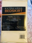 Space Maker Extra-long 21 Drop Length Bed Skirt  Twin College