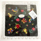 Feiler X Chikazawa Lace Heidi Chenille Handkerchief Black Japan Exclusive New