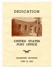 1938 Rochester Mi Post Office Dedication Cover   Program Insert     Photo Cachet