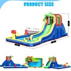 7 In 1 Inflatable Water Slide Kids Bounce House With Splash Pool   Water Gun