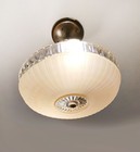Vintage Art Deco Pink Glass Chandelier 1930s Ceiling Light Fixture Hanging Lamp