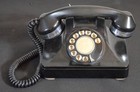 Mcm North Electric Galion 8h6 Black Bakelite Rotary Desk Phone 20 Cycle Ringer