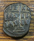1028-42 Ad Byzantine Christ Follis Nice Original Vf Chrc