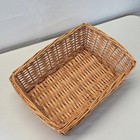 Rectangular Wicker Storage Basket Farmhouse Rustic Home Decor