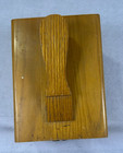 Vtg Griffin Shinemaster Oak Wooden Shoe Shine Box Stand Valet W footrest Handle