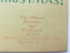 Vintage Ink Blotter Card Merry Christmas Buffalo Pharmacal Inc Buffalo Ny