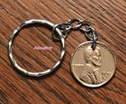 Lucky Penny Keychain Pick Year Birthday Anniversary Gift Key Ring 1959 Thru 2021