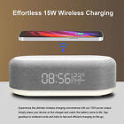 15w Wireless Charger Charging Station With Alarm Clock For Apple Iphone Samsung