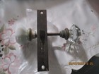 Vintage Porcelain Milk Glass And Large Glass Door Knob Set   Mortise Lock