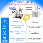 Crs 15w Uv Laser Marking Machine For Glass Wood Leather Metal Engraver 355nm Us