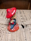 Pixie Lefton Perfect Shape Climbimg Mushroom Vtg 1950s Frog Green Red Japan Xmas