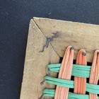 Vintage Wooden Weaving Loom Frame With Potholder - Great Decor