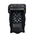 Antique Cast Iron Wall Mount Match Holder Box W  Striker     Ornate Design