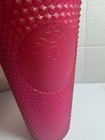 Brand New Starbucks 2023 Ruby Bling Studded 24oz Venti Tumbler Hot Pink Jelly