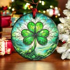 Irish Celtic Shamrock Ceramic Ornament  St Paddy s Day Hanging Ornament For    