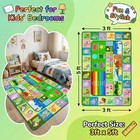 3x5ft Kids Educational Rug  Non-slip Machine Washable Abc Alphabet Mat   Lear   