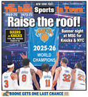 Ny Knicks New York Post World Champions 10 20 2026 Banner Night Nyc Newspaper