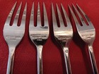 4 Pottery Barn Fiddlehead 8 1 4  Glossy Dinner Forks Coiled Read Descr  