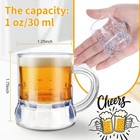 Plastic Shot Glasses Beer Mug With Handles  Reusable Beer Stein