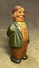 Vintage Anri Wood Carved Figurine Man Removable Head Cork Bottle Stopper Italy
