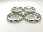 Lovely Set Of 4 Vintage Glass   Silver Plate Coasters From Italy