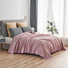 Satin Fleece Blanket All Season Reversible Lightweight Thermal Bed Blanket Throw