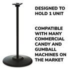 Single Black Metal Stand Square Base Candy Gumball Bulk Vending
