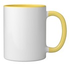 Chimpanzee Holding Earth Planet World Primate Ape Ceramic Mug  Yellow white