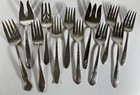Silverplate Meat Serving Fork Lot Of 12   2