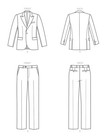 Sewing Pattern Mens Clothes Clothing - Suit Jacket Coat Blazer Formal Pants 9241