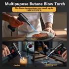 Butane Torch With Fuel Gauge  Refillable Soldering Tool  Adjustable Flame