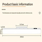 1pc Rechargeable Magnetic Led Desk Lamp Touch Dimmable Remote Night Light