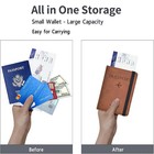 Rfid Blocking Leather Passport Holder Wallet Cover Case Travel For Men And Women