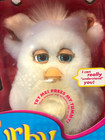 2005 Furby Marshmallow Emoto-tronic White Cream Blue Eyes Nib Sealed 59752 59294