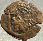 1641 Counterstamped Copper Spanish Coin 8 Maravedis King Philip Iv Of Spain